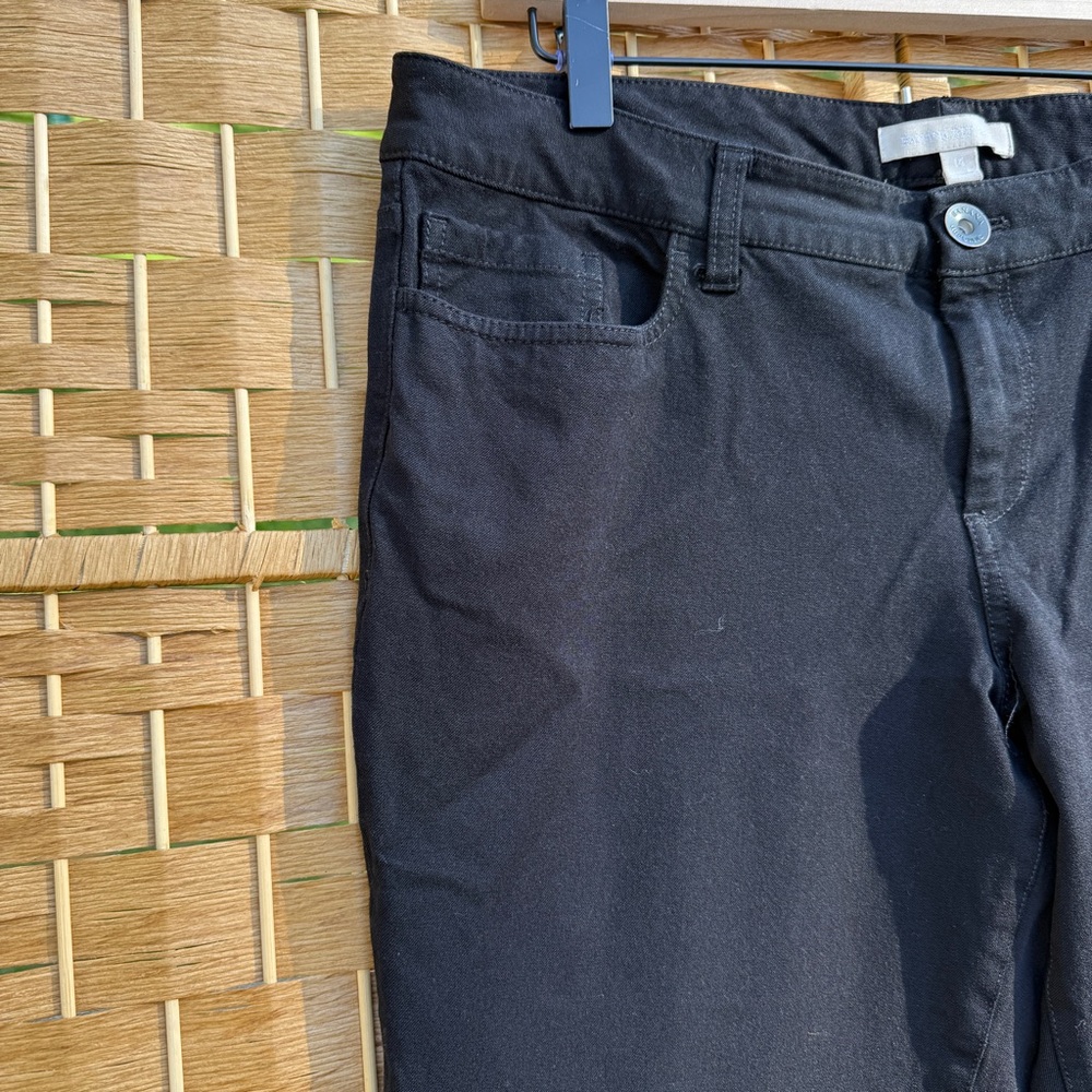 Banana Republic Black Straight Leg Pants Women’s Size 14 Viscose & Cotton Blend - Picture 3 of 14